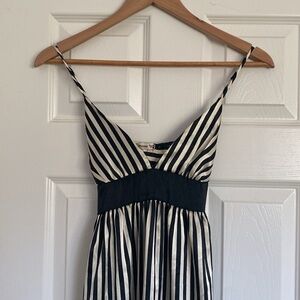 Black and White Striped Maxi Dress